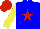 Silk - Blue body, red star, yellow arms, red cap