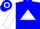 Silk - Blue, white triangle and hoop on slvs