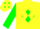 Silk - Yellow, 'r'on green diamond,yellow diamonds on green sleeves