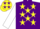 Silk - Purple, yellow stars, white sleeves