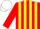 Silk - Red and yellow stripes, red sleeves, white cap