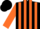 Silk - Black, orange stripes, orange sleeves, black cap