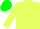 Silk - Canary Yellow, Green cap