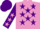 Silk - Mauve, purple stars, purple sleeves, mauve stars, purple cap