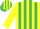 Silk - Yellow and emerald green stripes, yellow sleeves