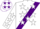 Silk - White, purple sash , white stars