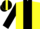 Silk - Yellow, black stripe, black 'p', black stripe on sleeves
