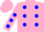 Silk - Pink, blue dots
