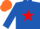Silk - Royal Blue, Red star, Orange cap