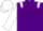 Silk - Purple body, white shoulders, white arms, white cap, purple striped