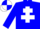 Silk - Blue body, white cross of lorraine, blue arms, white cap, blue quartered