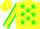 Silk - Yellow body, green stars, yellow arms, green seams, yellow cap