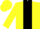 Silk - Yellow, black diagonal stripe, yellow cap