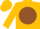 Silk - Gold, brown ball, gold cap