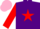 Silk - Purple, red star & sleeves, pink cap