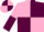 Silk - Pink body, maroon quartered, pink arms, maroon halved, pink cap, maroon quartered