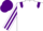 Silk - White, purple epaulettes, striped sleeves, purple cap
