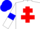 Silk - White body, red cross of lorraine, white arms, blue armlets, blue cap