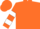 Silk - Orange white 'ja', white bars on sleeves, orange cap