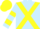 Silk - Light blue, yellow cross sashes, yellow bars on sleeves, yellow cap