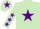 Silk - Light Green, Purple star, stars on sleeves, Light Green cap, Purple star
