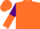 Silk - Orange, purple 'tc', purple and orange vertical halved slvs