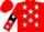 Silk - Red, white stars, black armlets on sleeves, white stars on red cap