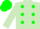 Silk - Light green, green spots, green cap