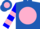 Silk - Royal blue, pink ball, blue devil, pink hoops on slvs