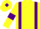 Silk - Yellow body, purple braces, yellow arms, purple armlets, yellow cap, purple diamond