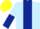 Silk - light Blue, Dark Blue Stripe, Halved sleeves, Yellow Cap