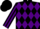Silk - Black ,purple diamonds stripe on slvs