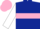 Silk - Dark blue, pink hoop, white arms, pink cap