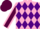 Silk - Pink & purple diamonds, maroon sleeves, pink seams, maroon cap