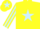 Silk - Yellow, light blue star, striped sleeves, light blue star on cap