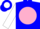 Silk - Blue, white hand on pink ball, white slvs