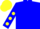 Silk - Blue body, blue arms, yellow spots, yellow cap