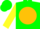 Silk - Green, green 'jra' on gold ball, yellow sleeves, green cap