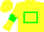 Silk - Yellow body, green hollow box, yellow arms, green armlets, yellow cap