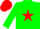 Silk - Green, red star, green sleeves, red cap