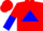 Silk - Red, blue triangle, red and blue halved sleeves