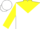 Silk - White, yellow yoke, yellow o7 brand, yellow bars on sleeves