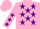 Silk - Pink body, purple stars, pink arms, purple stars, pink cap