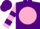 Silk - Purple, pink ball, purple 'imn', pink sleeves, purple hoop, purple cap