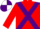 Silk - Red, Purple cross belts, White and Purple quartered cap
