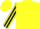 Silk - Yellow, black 'p', black stripe on sleeves