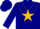 Silk - Navy blue, gold star inverted chevron