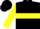 Silk - Black body, yellow hoop, yellow arms, black hooped, black cap
