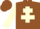 Silk - Brown body, cream cross of lorraine, cream arms, brown cap