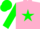 Silk - Pink body, green star, green arms, green cap